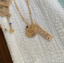 Load image into Gallery viewer, Custom Coordinate Necklace in Gold or Silver