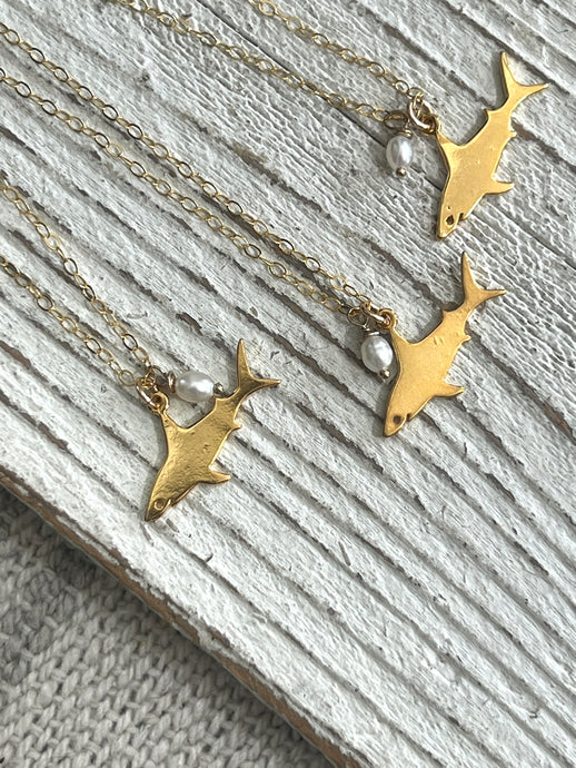 Gold Shark Necklace