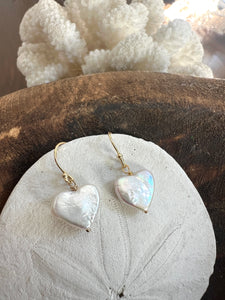 Pearl Heart Earrings