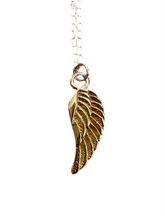 Load image into Gallery viewer, 14k Angel Wing Necklace