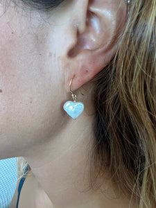 Pearl Heart Earrings