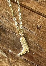 Load image into Gallery viewer, Gold Fill Cowboy Boot Necklace