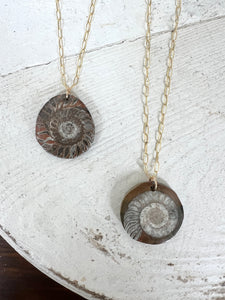 Ammonite Medallion Necklace