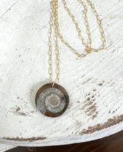 Load image into Gallery viewer, Ammonite Medallion Necklace