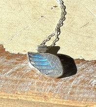 Load image into Gallery viewer, Labradorite  Angel Wing Necklace