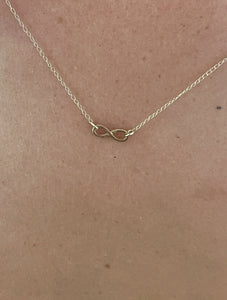 14k Gold Infinity Necklace