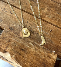 Load image into Gallery viewer, Gold Fill Cowboy Boot Necklace