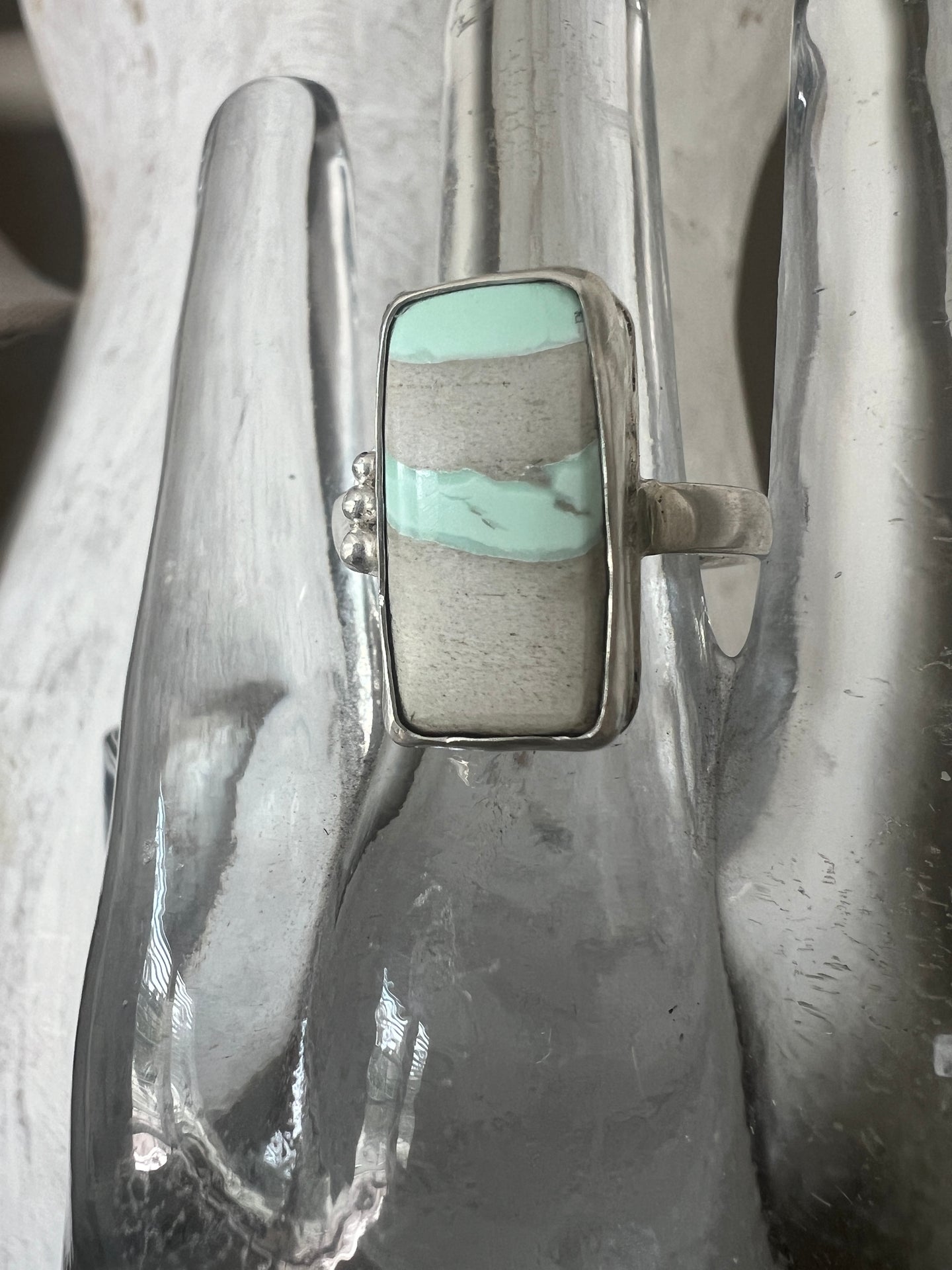 Blue Veined Variscite Ring
