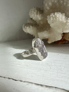 Druzy Coffin Ring