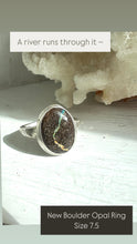 Load image into Gallery viewer, Boulder Opal River Ring
