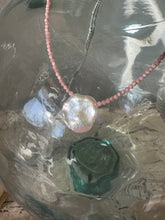 Load image into Gallery viewer, Petal Pearl &amp; Rhodochrosite Necklace