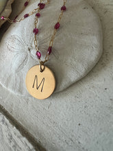 Load image into Gallery viewer, Cranberry Initial Necklace