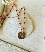 Load image into Gallery viewer, Cranberry Initial Necklace