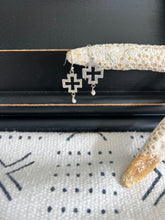 Load image into Gallery viewer, Sterling Swiss Cross and Pearl Earrings