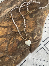 Load image into Gallery viewer, Happy Heart in Sterling or Gold Fill Macrame Chain