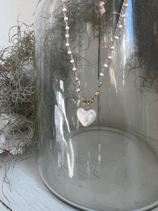 Happy Heart in Sterling or Gold Fill Macrame Chain