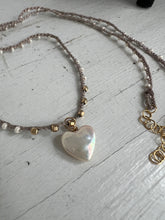 Load image into Gallery viewer, Happy Heart in Sterling or Gold Fill Macrame Chain