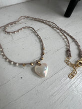 Load image into Gallery viewer, Happy Heart in Sterling or Gold Fill Macrame Chain