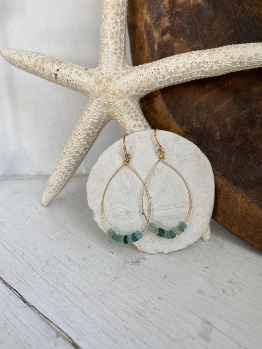 Seaside Roman Glass Earrings