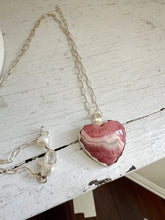 Load image into Gallery viewer, Rhodochrosite Heart Pendant Necklace