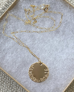 Mom Medal Charm Necklace