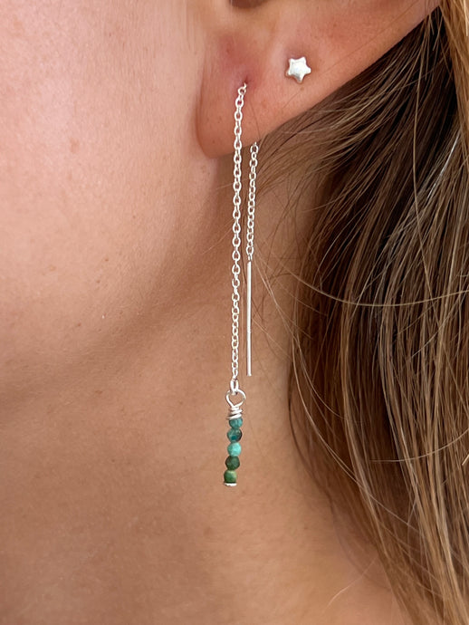 Dainty turquoise earrings