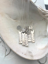 Load image into Gallery viewer, Custom Coordinates Necklace In Sterling Silver