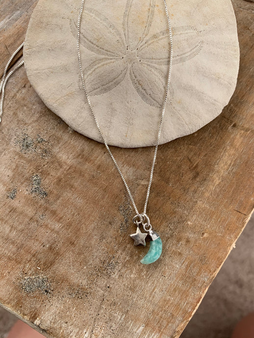 Tiny Moon and Star Necklace