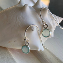 Load image into Gallery viewer, Tiny Aquamarine Drop Earrings