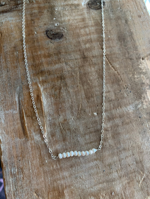 Fresh Water Pearl Bar Necklace