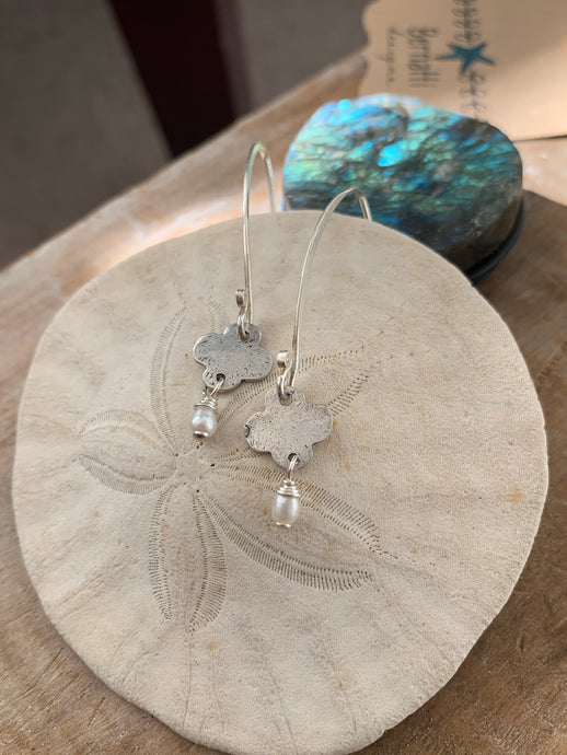 Sterling & Pearl Threader earrings