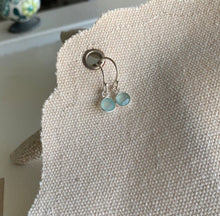 Load image into Gallery viewer, Tiny Aquamarine Drop Earrings