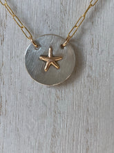 Load image into Gallery viewer, Gold and Silver Starfish Necklace