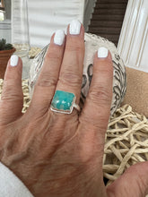 Load image into Gallery viewer, Ariel Square Amazonite Ring