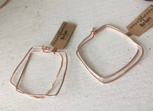 Load image into Gallery viewer, Gold Square Hoop Earrings