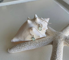Load image into Gallery viewer, Tiny Aquamarine Drop Earrings