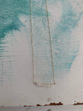 Load image into Gallery viewer, Tiny Pearl Bar Necklace in Silver