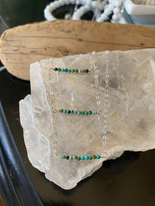 Tiny Turquoise layering Necklace