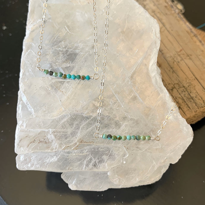 Tiny Turquoise layering Necklace