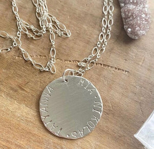 Mom Medal Charm Necklace